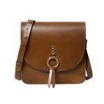 Classic Brown Ring Detail Crossbody Bag
