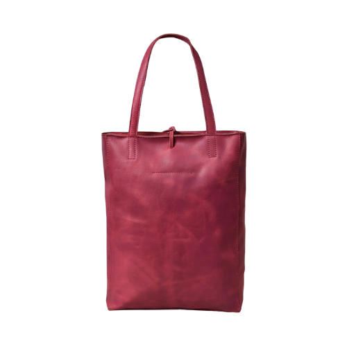 1-9-1.png Elegant Maroon Leather Tote Bag – Minimalist Everyday Carry - Image 1