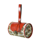 Handcrafted Patterned Leather Barrel Bag - Image 2